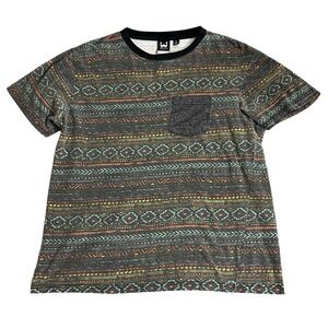 WXYZ Aztec All Over Print Short Sleeve T-shirt Size L Geometric Men's Mistake